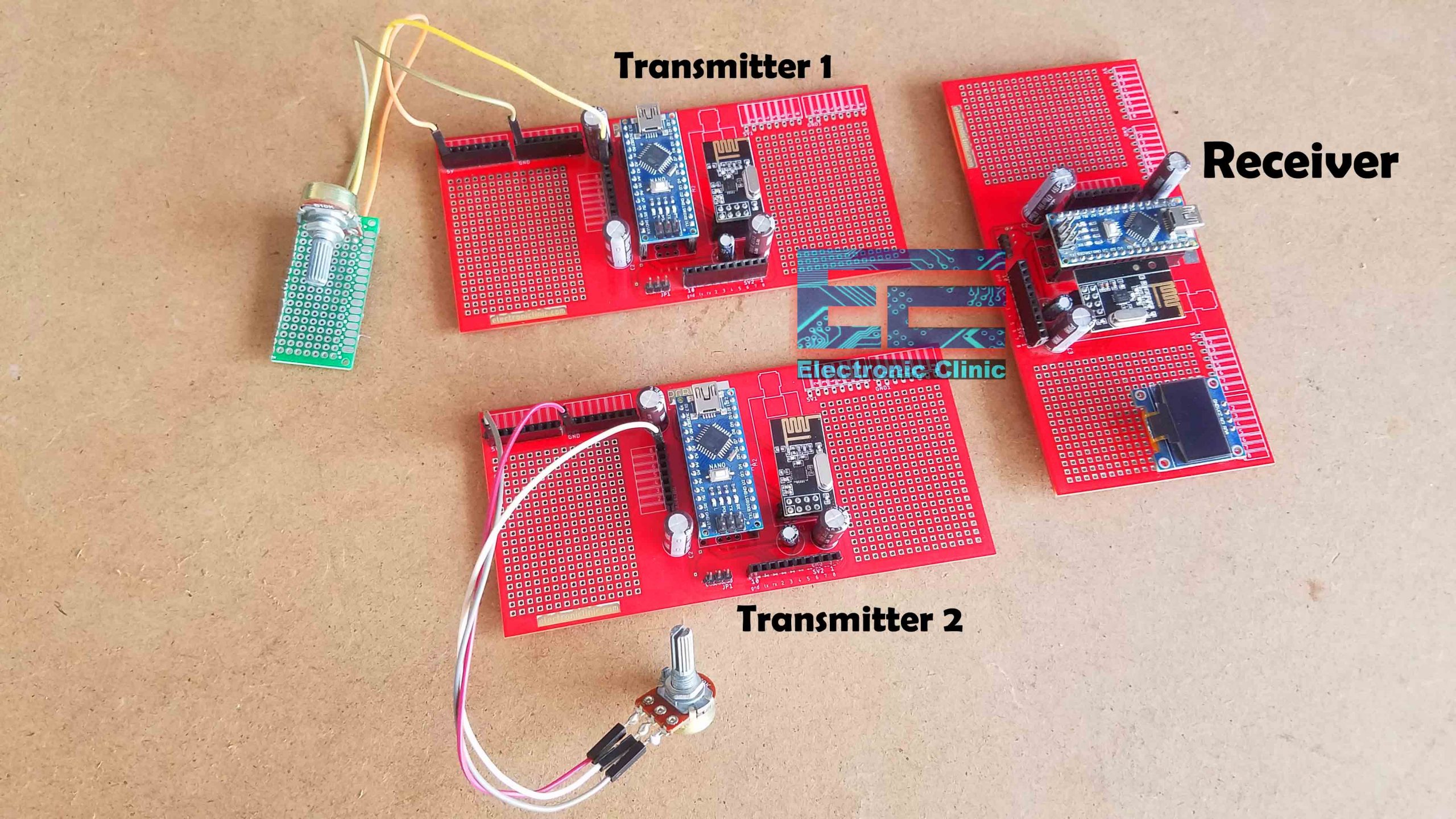 NRF24L01 Multiple Transmitters and Single Receiver for Sensor