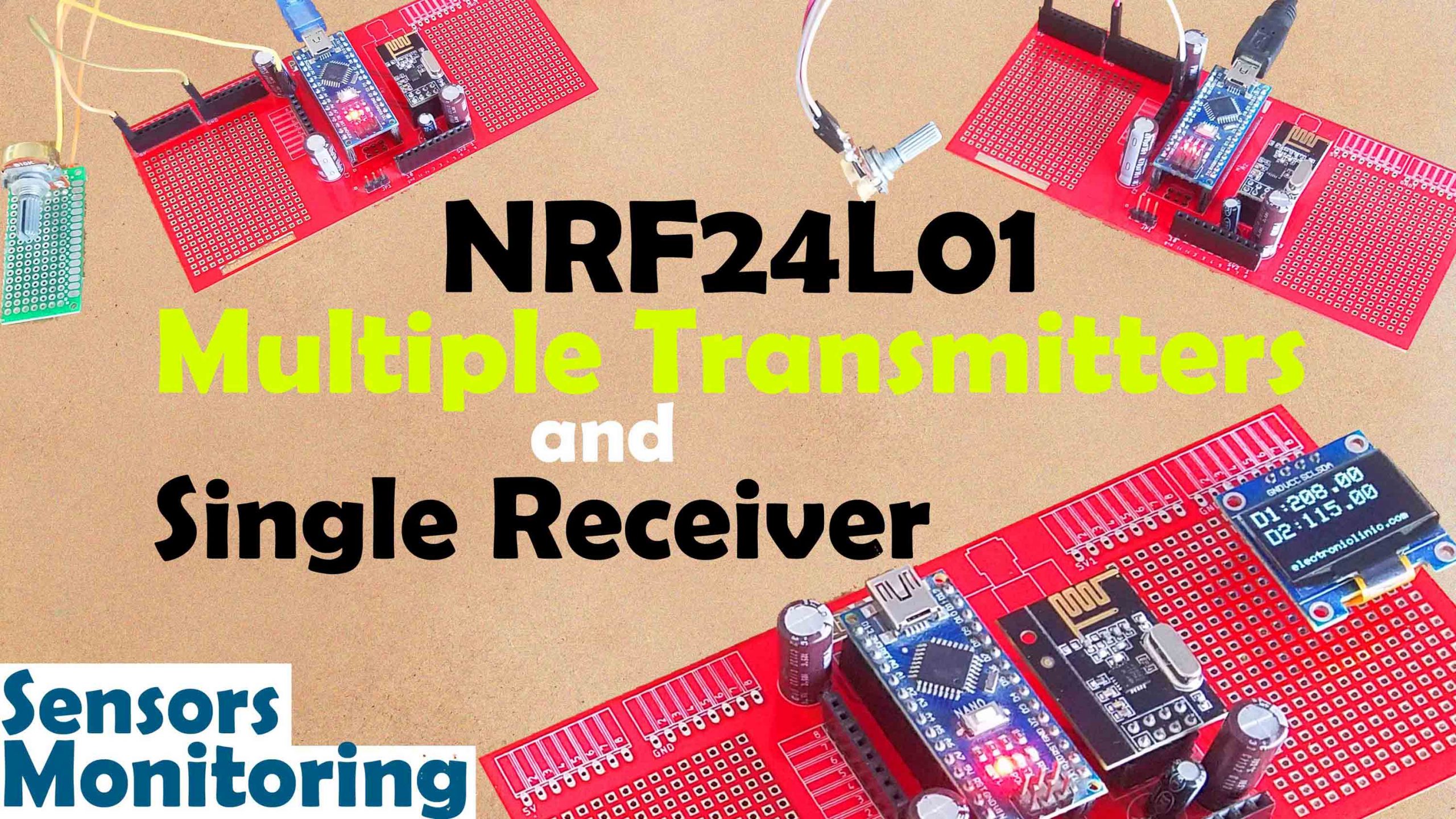NRF24L01 Multiple Transmitters and Single Receiver for Sensor