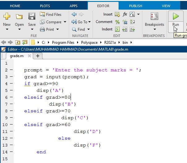 Conditional Statements in Matlab Programming, if, ifelse, and else if