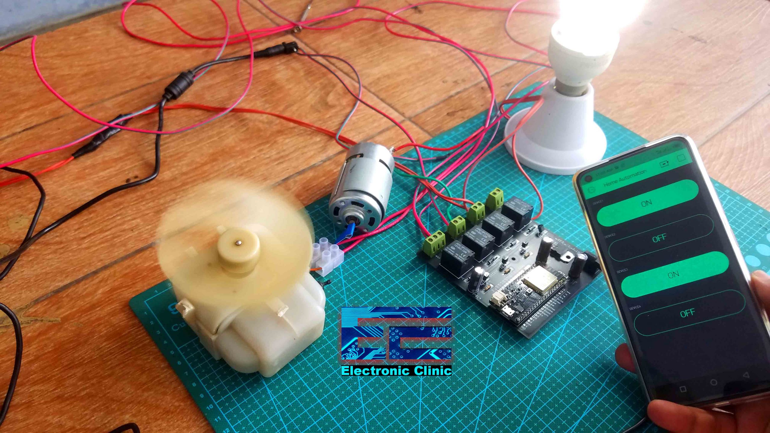 Home automation with ESP32 WiFi and Bluetooth Electronic Clinic