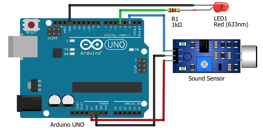 KY038 Sound Sensor with Arduino Circuit & Code, Clap project