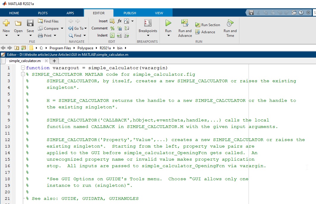 GUI in MATLAB step by step complete designing & Programming