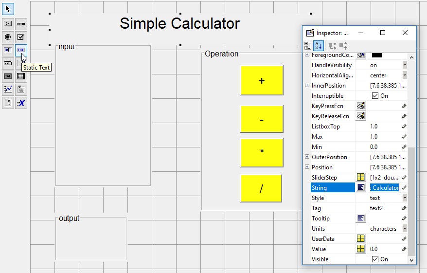 GUI in MATLAB step by step complete designing & Programming
