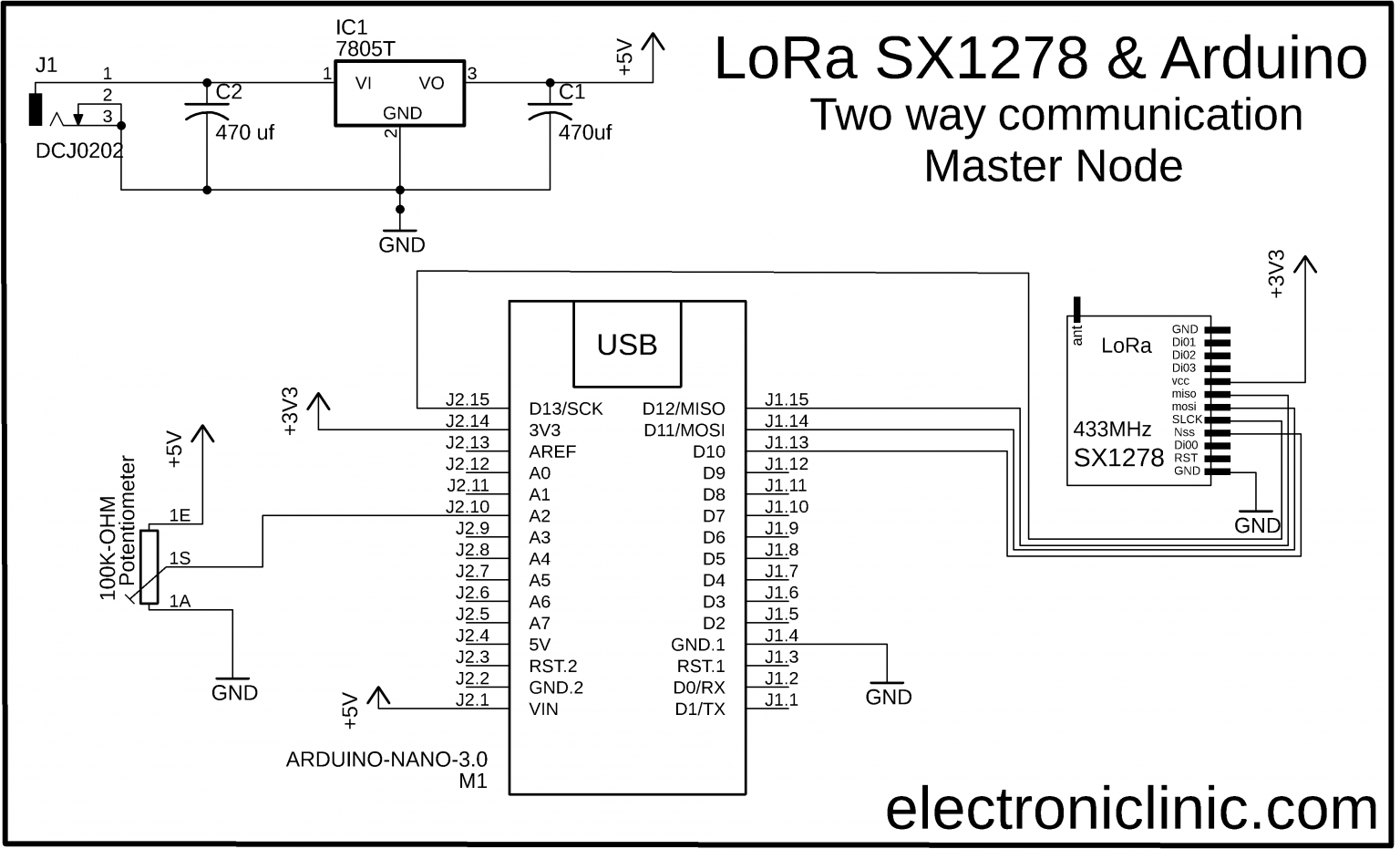 Arduino SX1278 Lora based Two Way communication System