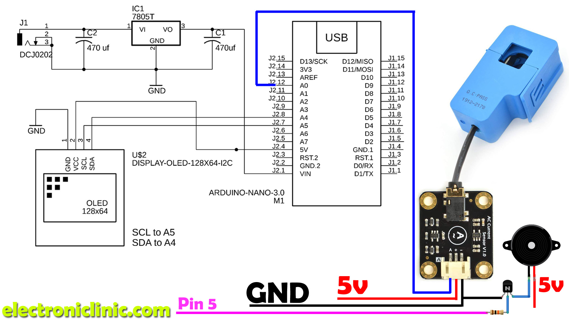 Measure current with Arduino Split Core Current Transformer CT