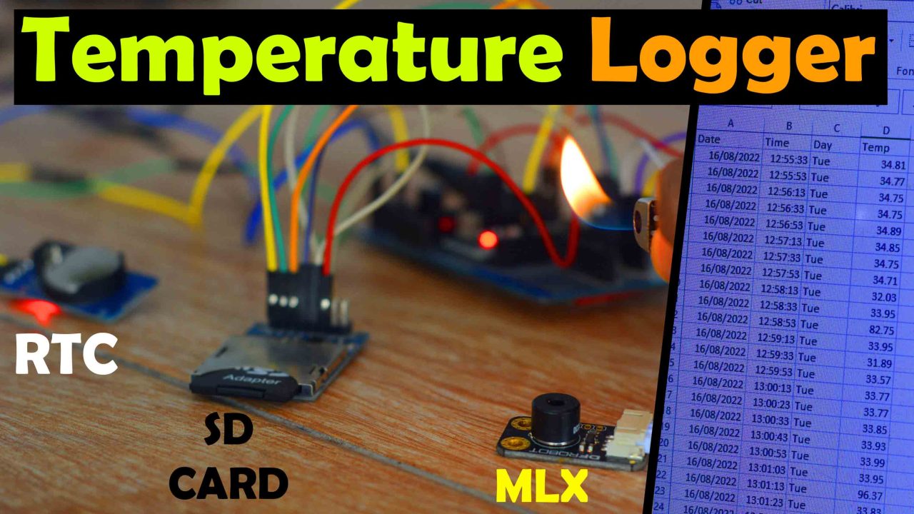 Temperature Logger for MLX 90614 using Arduino SD Card Module