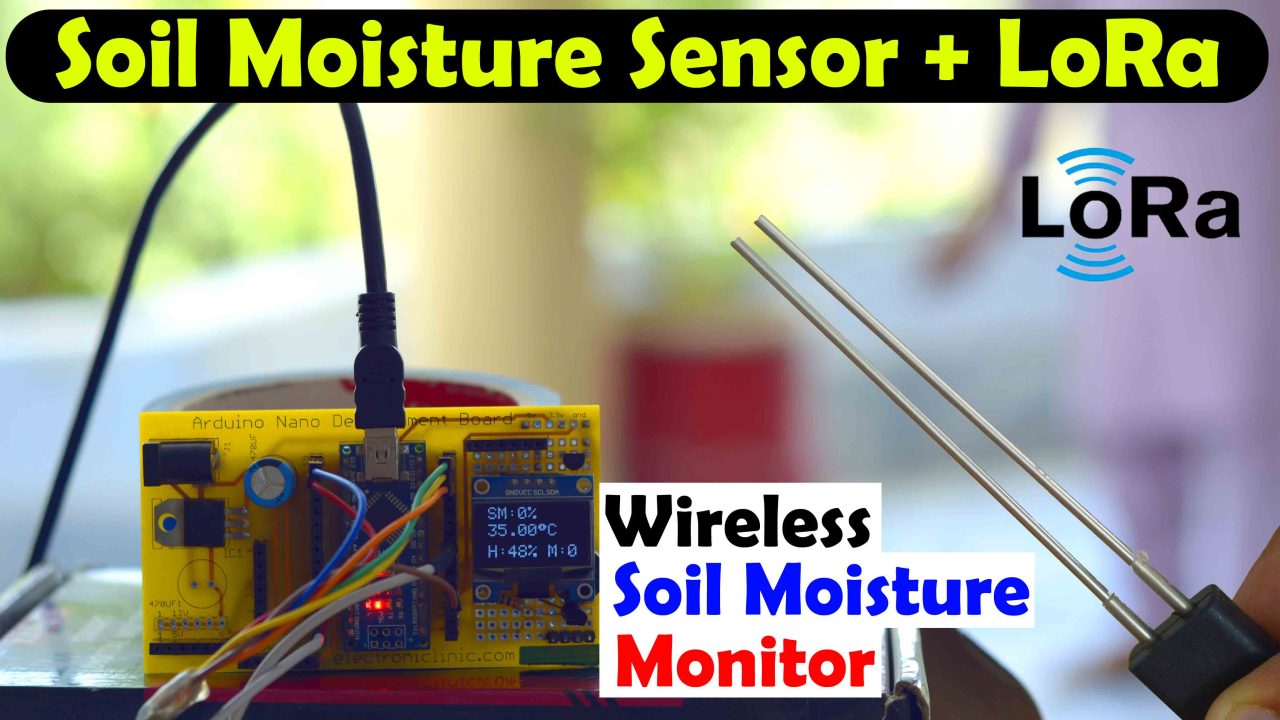 Wireless Soil Moisture Monitor using Arduino & LoRa SX1278