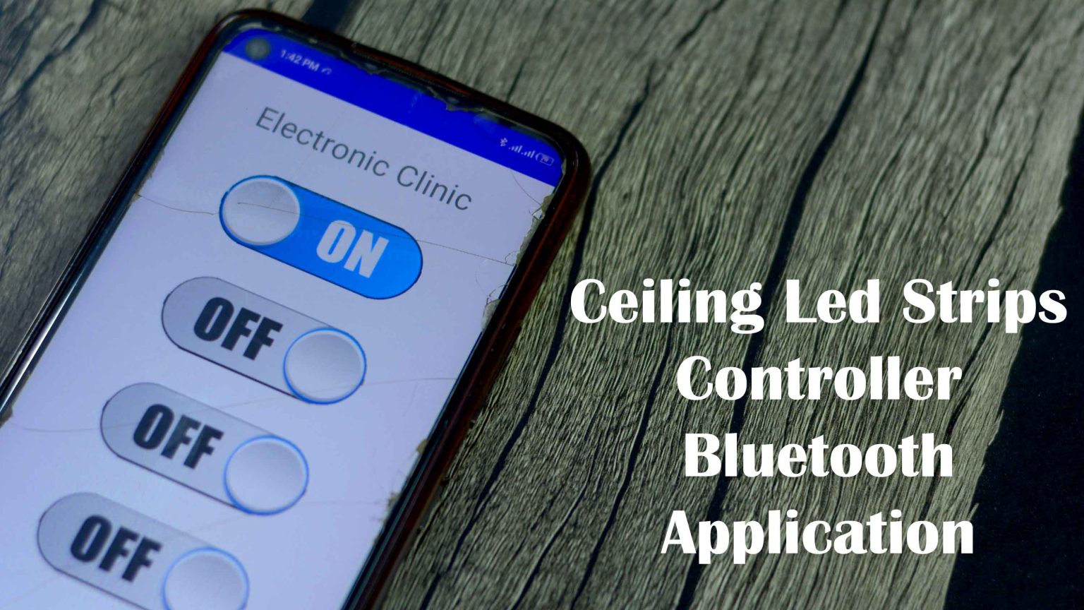 Bluetooth Controlled Ceiling LED Strip lights, 220Vac Led Strip Bluetooth controller