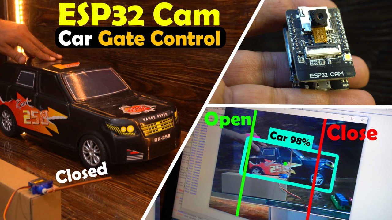 ESP32 Cam, Python OpenCV, Yolov3, & Arduino based Car Parking Barrier