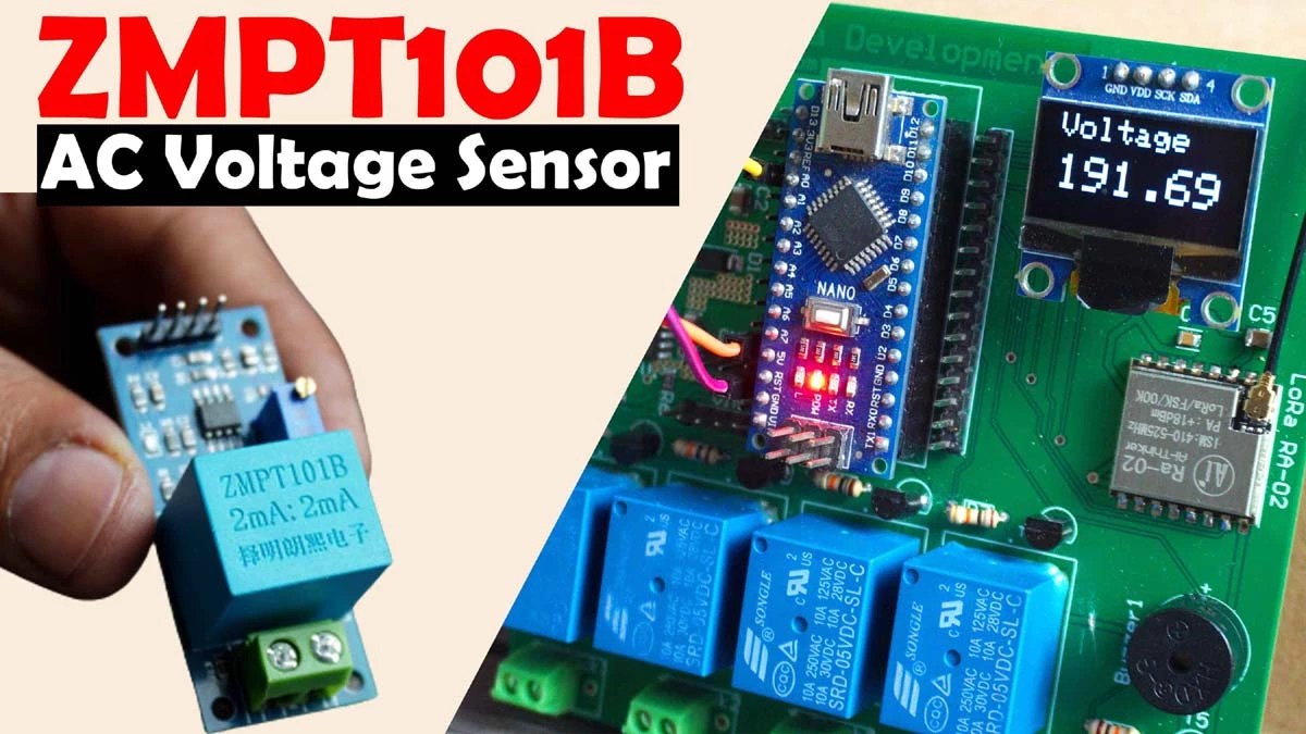 ZMPT101B 80250V AC Voltage Sensor with Arduino, Voltage Monitoring