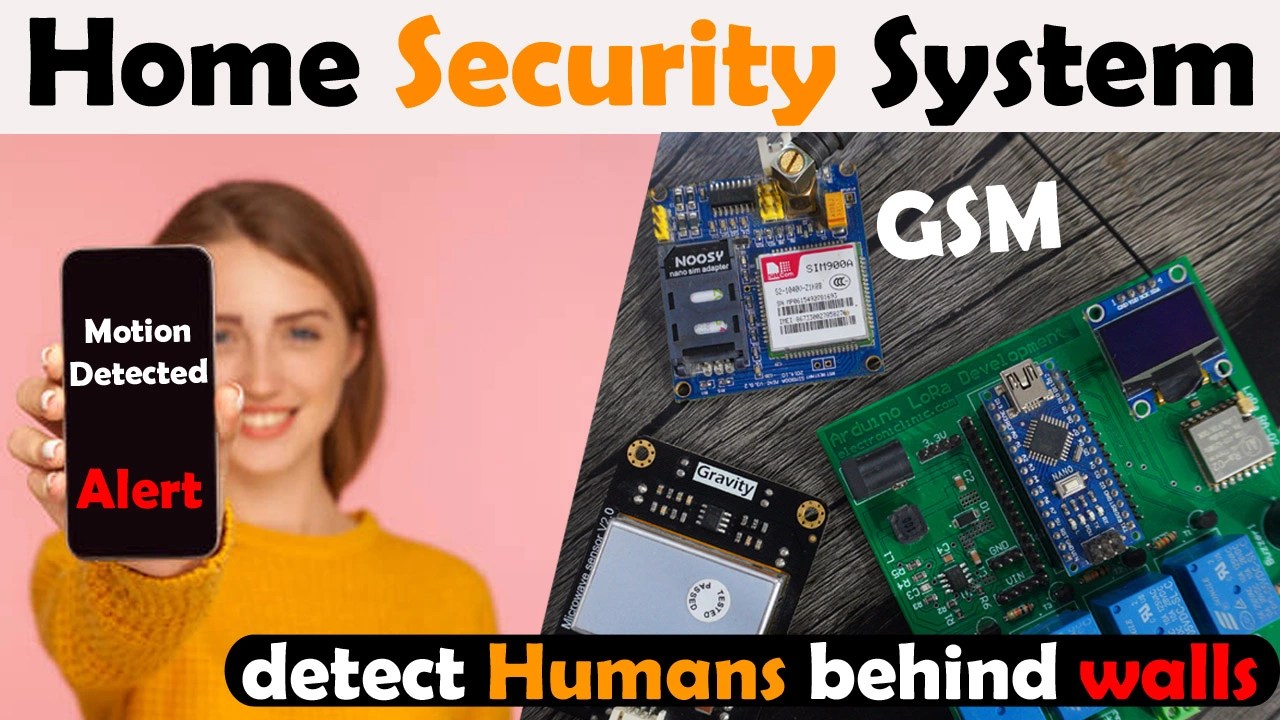 Home Security System using Arduino, GSM, & Microwave Sensor