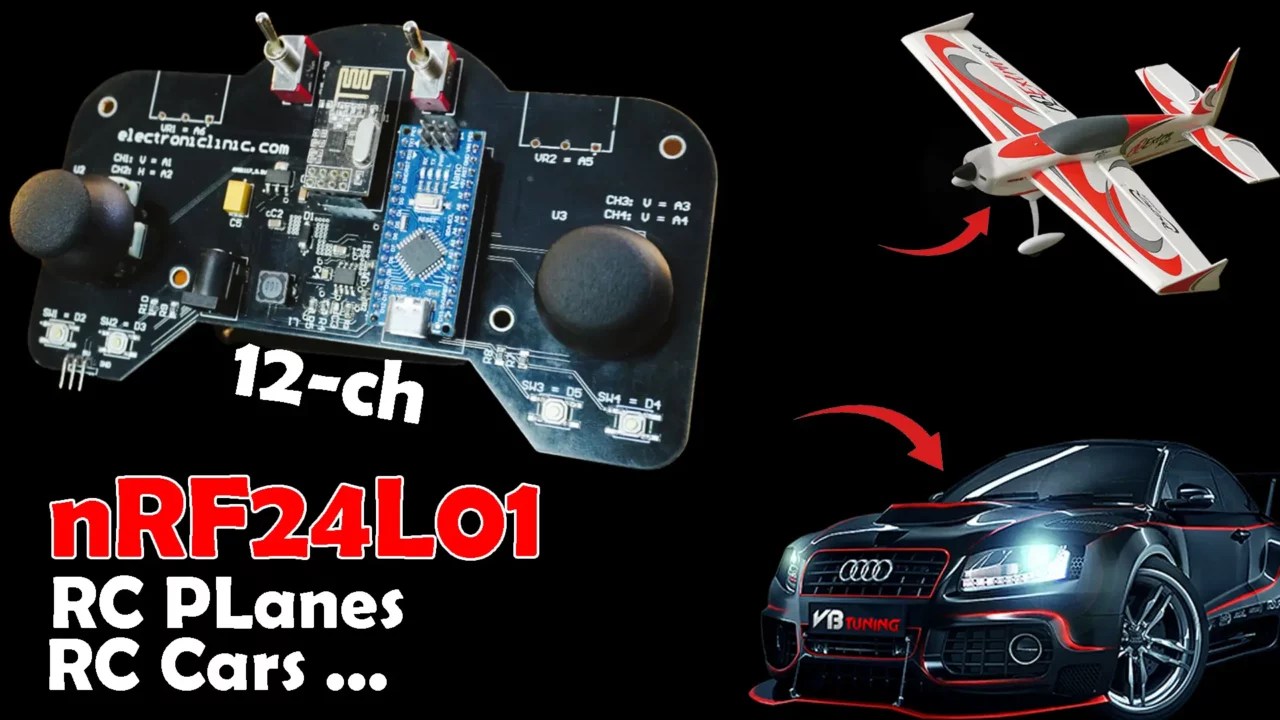 Arduino nRF24L01 Joystick for RC Planes, Cars, Boats