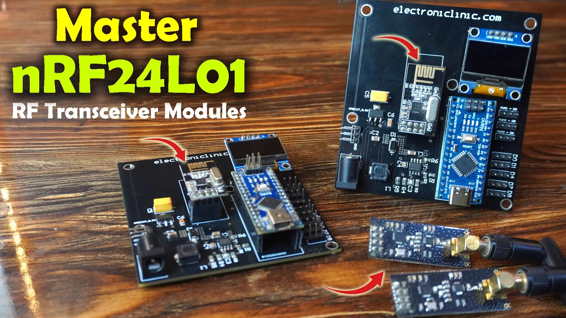 nRF24L01 Arduino Interfacing, Circuits, Codes, PA + LNA