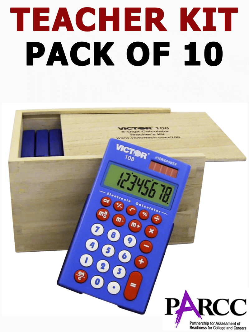 Victor 108 Basic 4 Function Solar Calculator Teacher Kit Set of 10