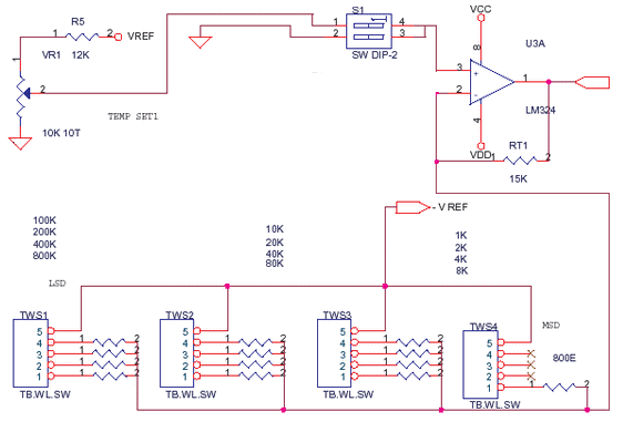 Analog Level by BCD Thumbwheel Switch - Electronics Circuits