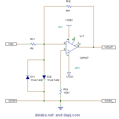 Inverting Amplifier - Op-Amp Circuits - Electronics Circuits