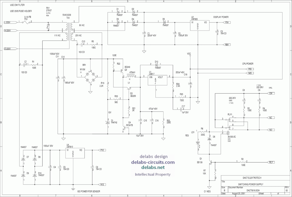 Generic LM317 Switching Supply - Electronics Circuits