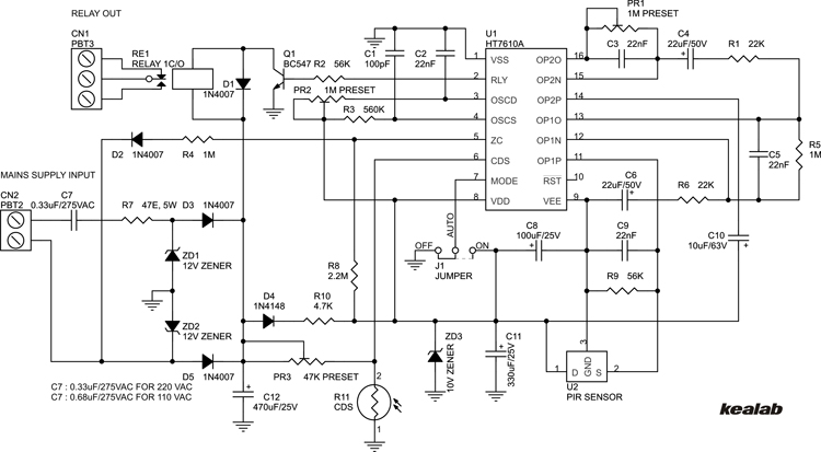 Circuit Diagram Of Passive Infrared Sensors