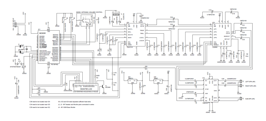 Digitally Controlled 2.1 Channel Analog Audio Power Amplifier