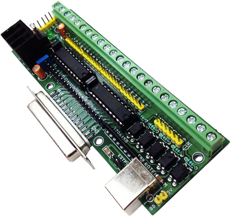 Parallel Port Breakout board with Buffer for CNC & Routers