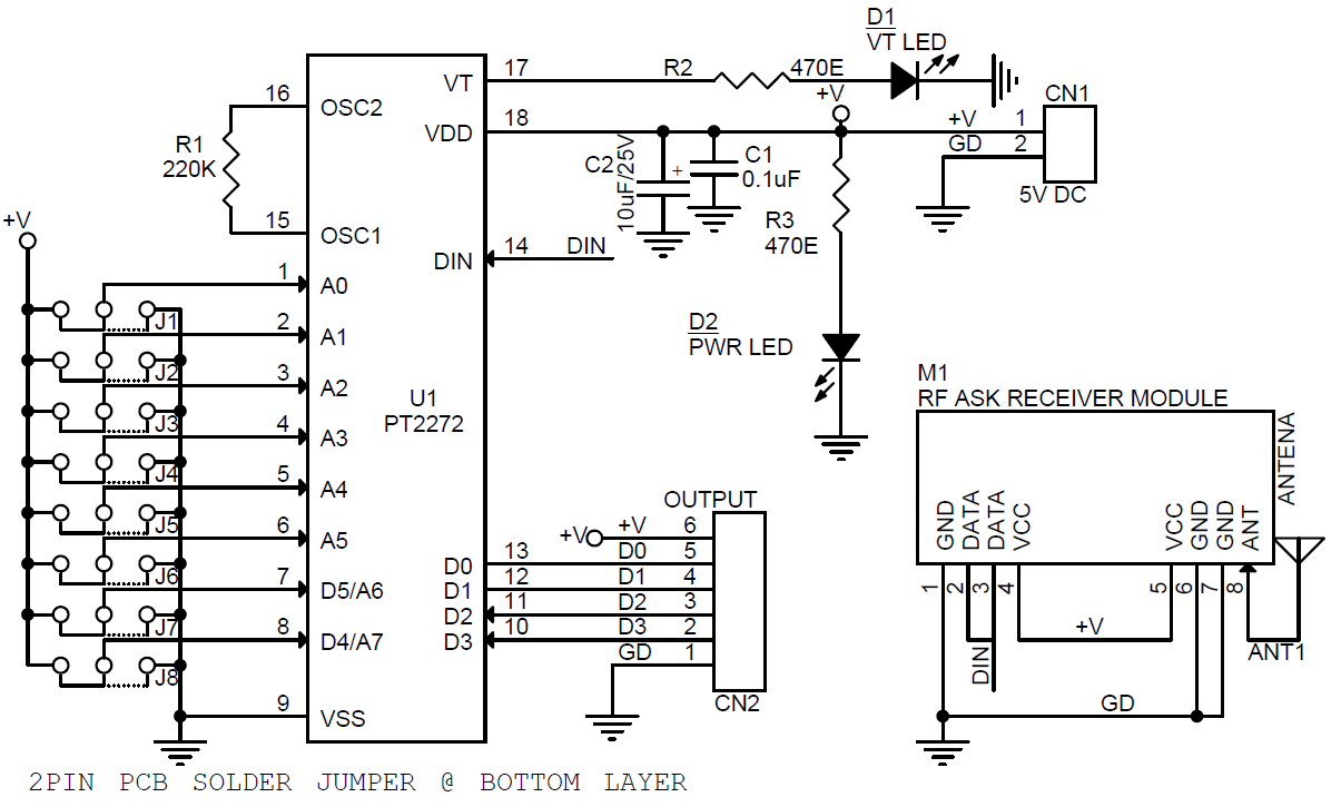 Rf Remote Control Circuit Schematics - Circuit Diagram