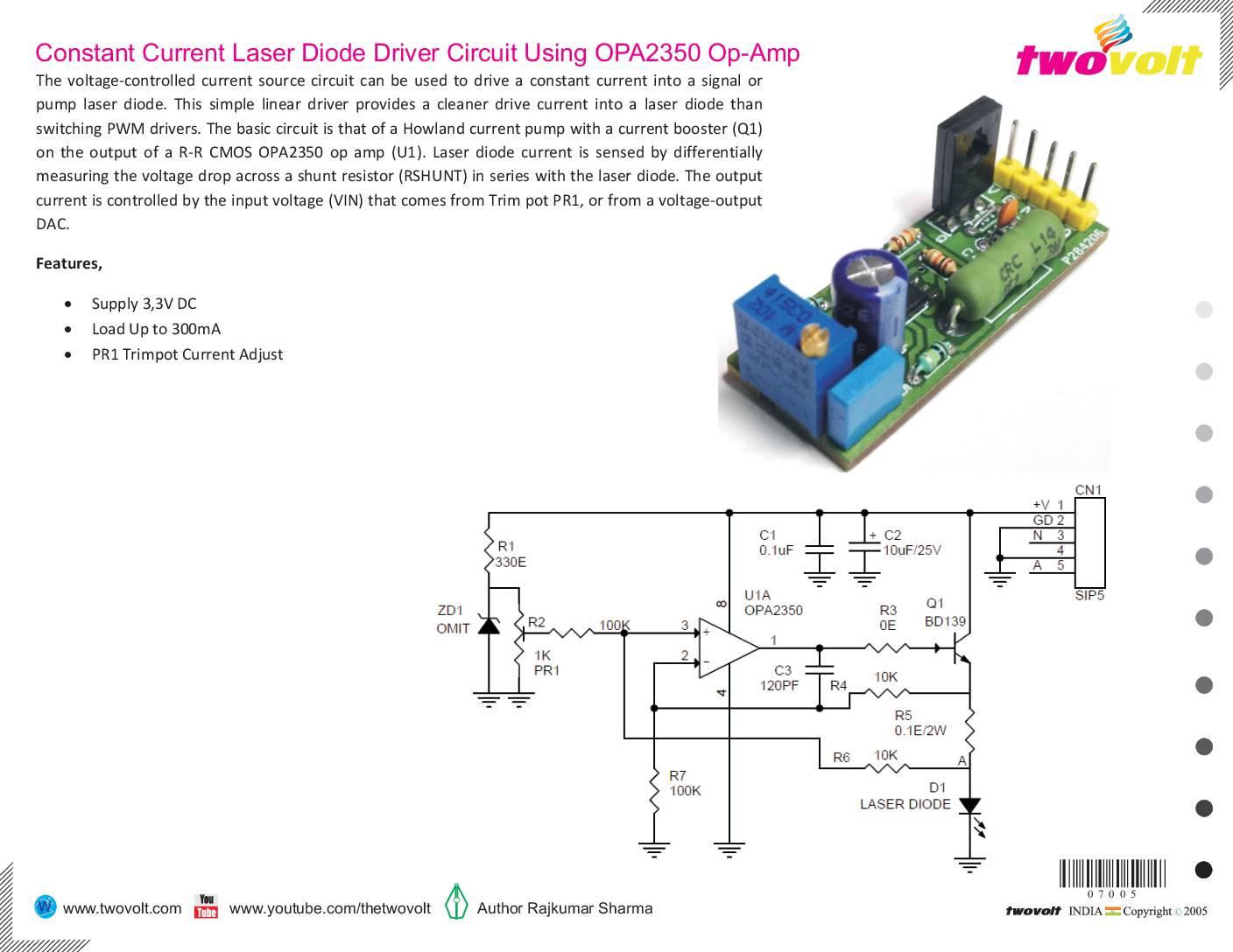 LaserDiodeDriverusingOPA2350