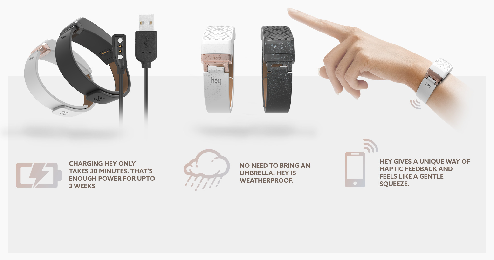 Send Touch Over Distance With HEY Bracelet