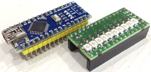 10 Led Bar Graph Display With Op Amp Shield For Arduino Nano