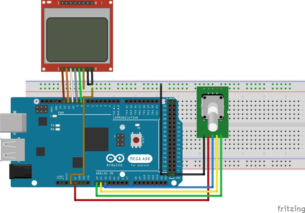 Rotary Encoder with Arduino and Nokia 5110 LCD Tutorial Electronics