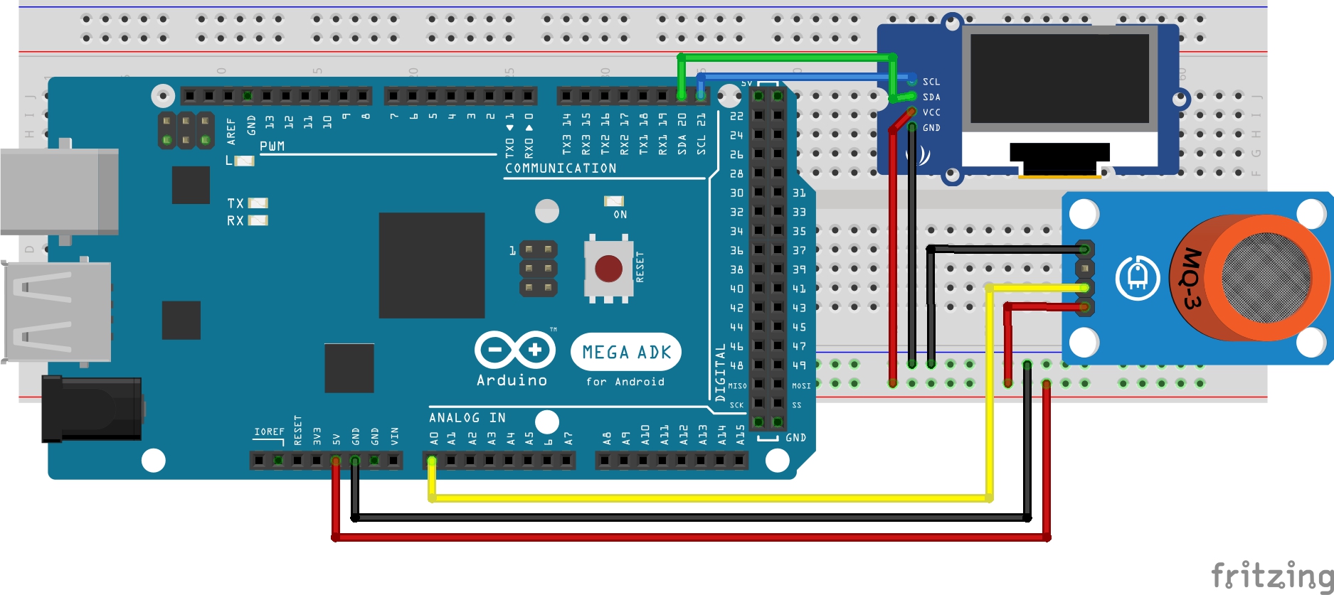 Arduino Breathalyzer Using MQ3 Gas sensor and OLED Display ElectronicsLab