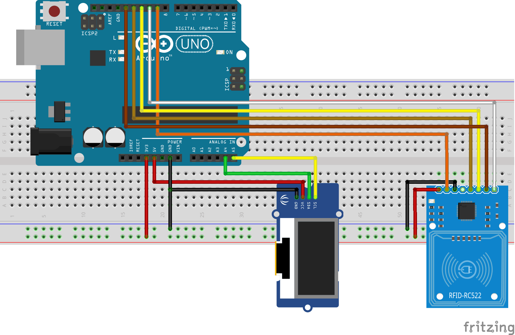 Use RC522 RFID module with Arduino and an OLED display RFID lock