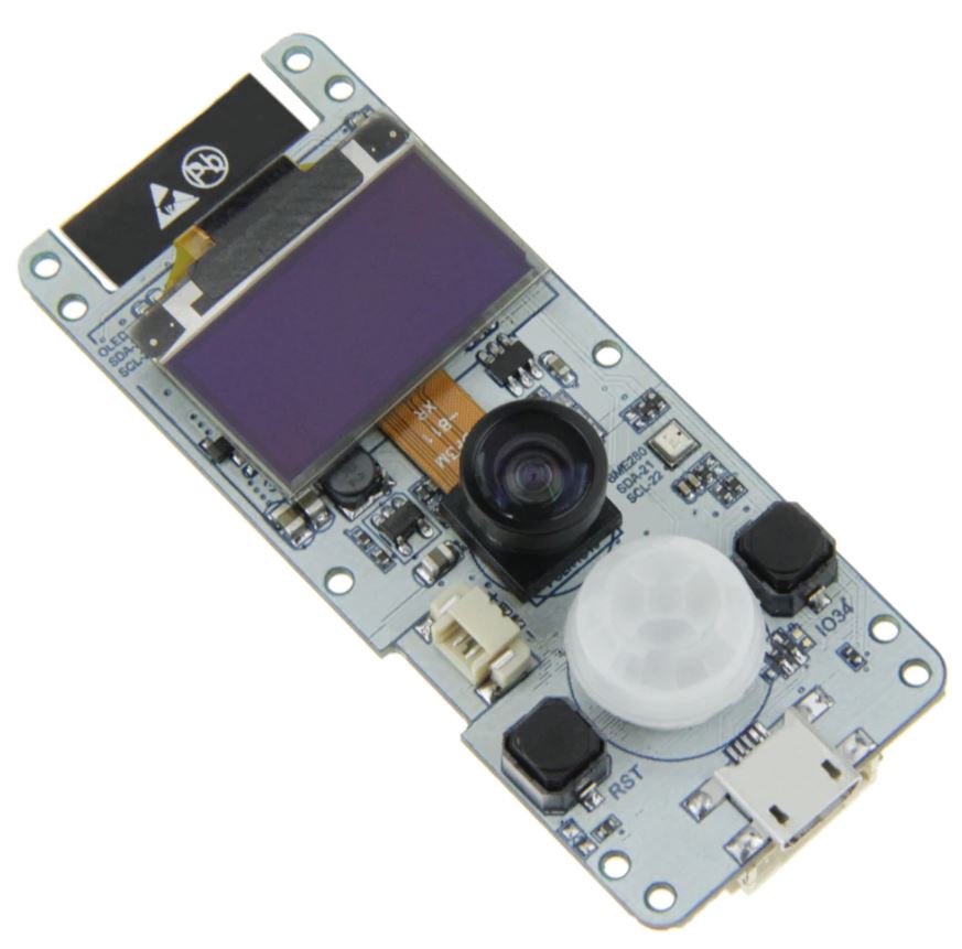 TTGO TCamera is an ESP32 CAM Board With OLED and AI Capabilities