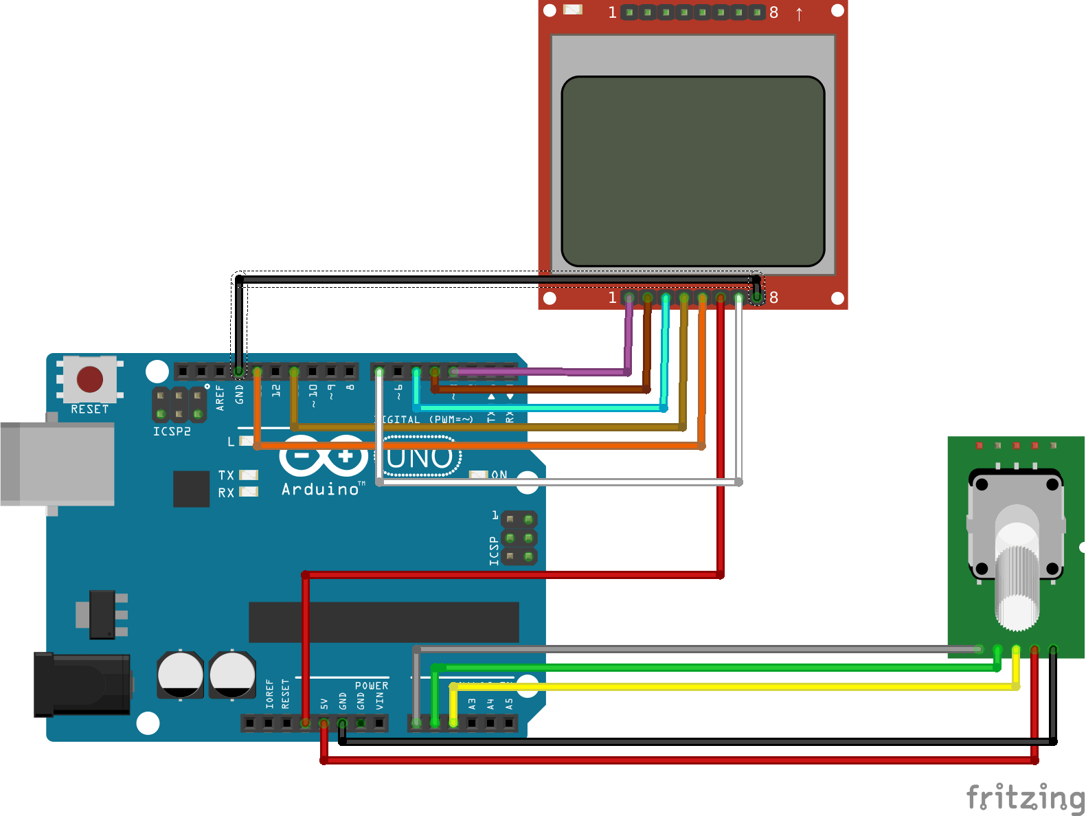 Arduino Menu Tutorial with a Rotary Encoder and a Nokia 5110 LCD display