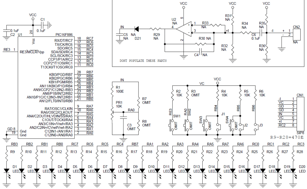 LED Lighting Effects Generator using PIC16F886 ElectronicsLab