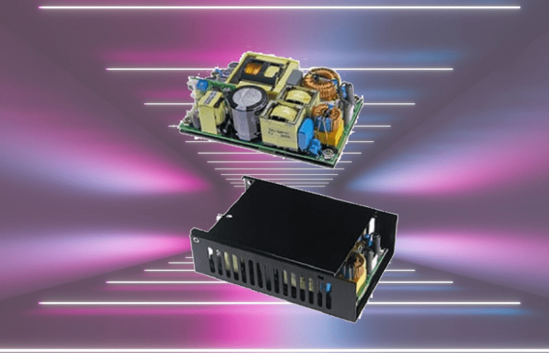 500W open frame baseplate cooled power for critical medical