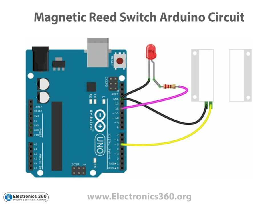 Interfacing Reed Switch with Arduino Electronics 360