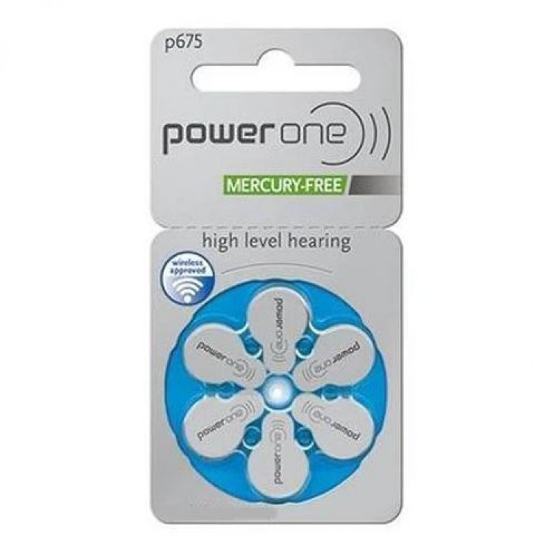PowerOne P675 1.45V Size 675 Hearing AID Battery 6 Pieces Pack buy