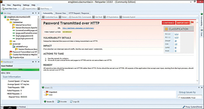 Security Testing Tools Wapiti, OWASP ZAP and Netsparker—A Comparison