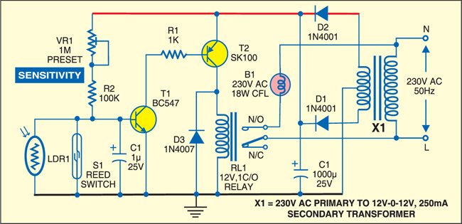 Circuit Diagram Of Automatic Washroom Light Switch - Circuit Diagram