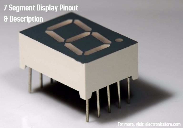7Segment Display Pinout, Codes, Working, Interfacing