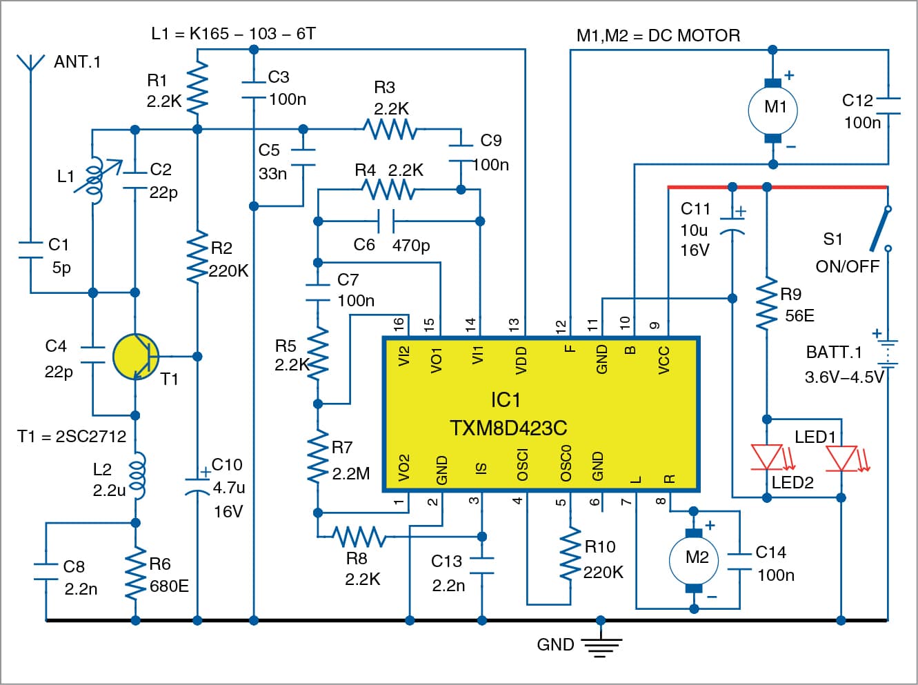 27mhz Remote Control Transmitter Schematics Diagram - Wiring Diagram
