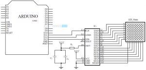 Arduino 8x8 LED Matrix Interface | MAX7219 IC