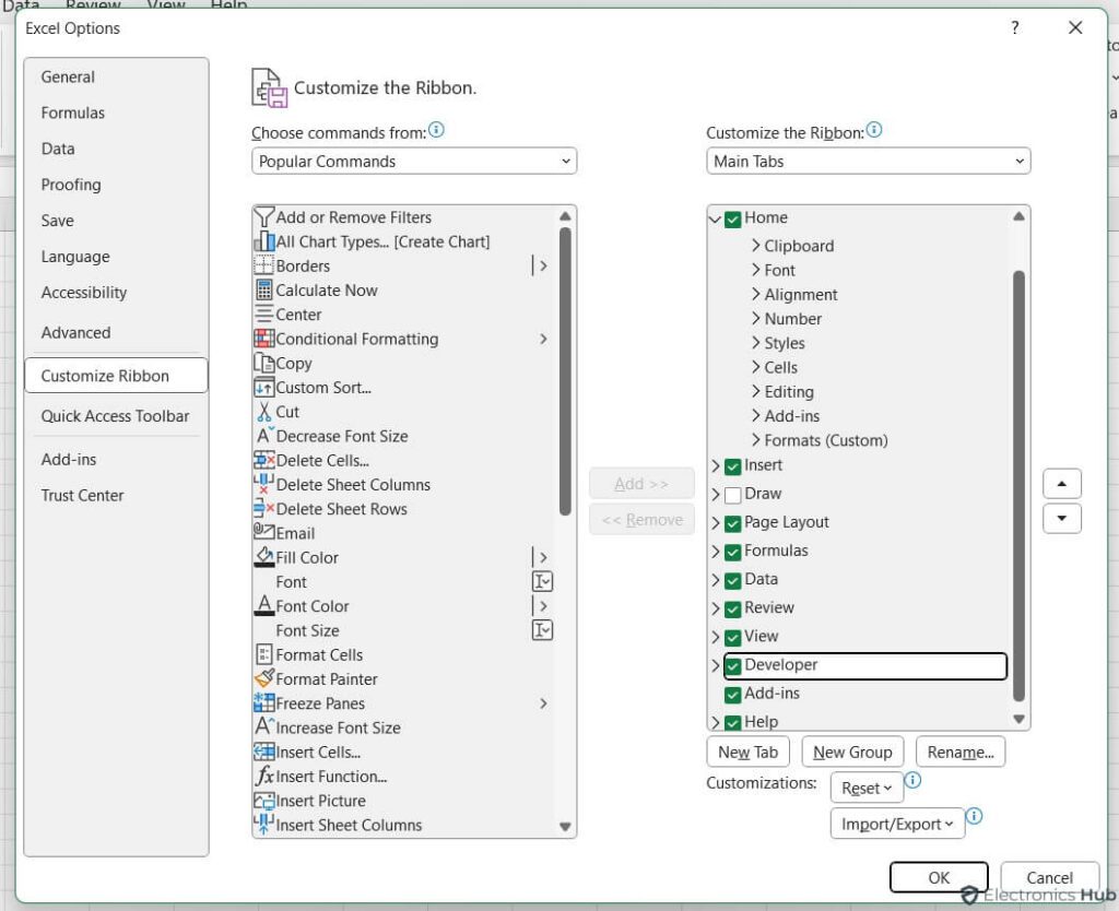 How To Insert A Button In Excel? ElectronicsHub