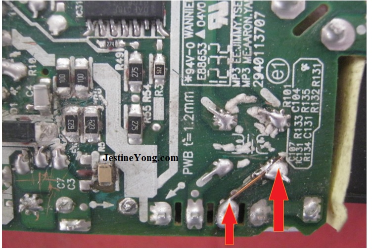 Asus laptop power supply repaired. ADP65VH B