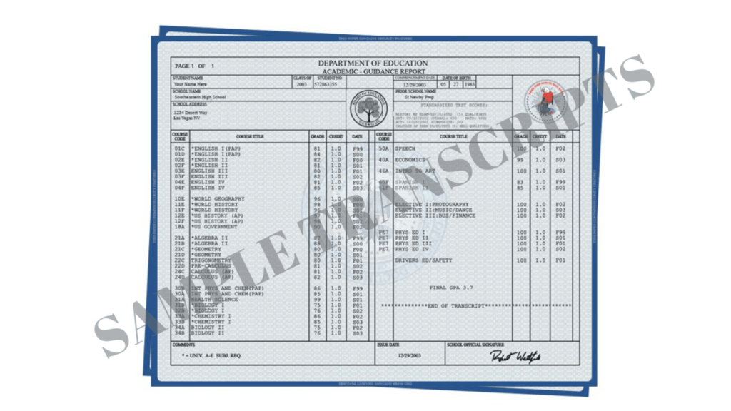 Academic transcripts are critical to your application Electronic Transcripts
