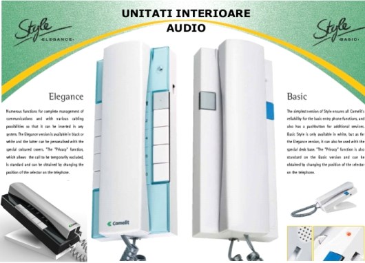 Unitati Interioare Audio Comelit