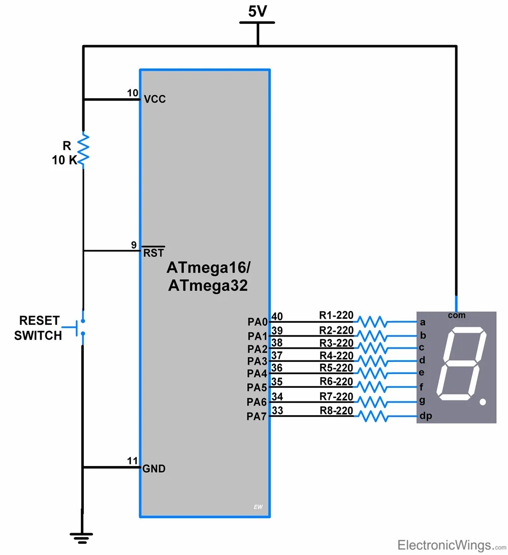 Hex To 7 Segment Decoder Circuit Diagram