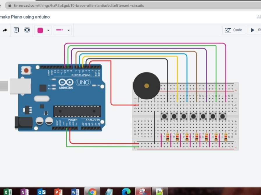 Piano Using Arduino project