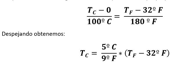 ESCALAS DE TEMPERATURA GRADOS CELSIUS / KELVIN