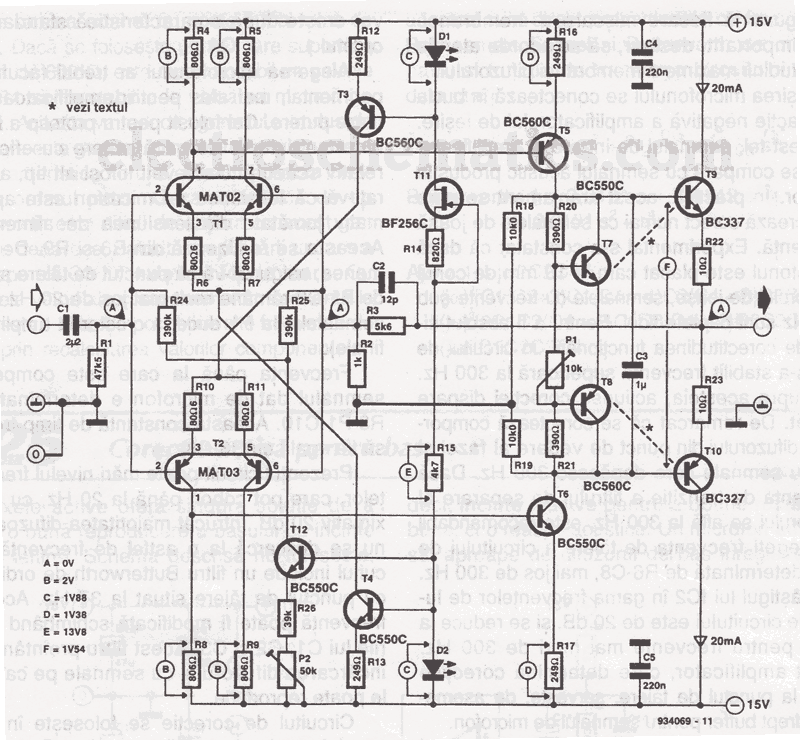 Class A Preamplifier Circuit